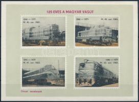 125 éves a magyar vasút levélzáró blokk