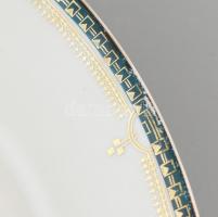 Nagy méretű Art Deco porcelán sültes tál kis kopásokkal, csorbákkal, jelzés nélkül 46x31cm