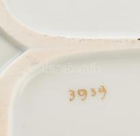 Nagy méretű Art Deco porcelán sültes tál kis kopásokkal, csorbákkal, jelzés nélkül 46x31cm