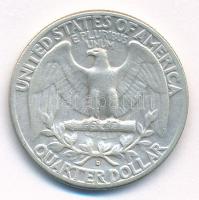 Amerikai Egyesült Államok 1960D 25c Ag T:2- 
USA 1960D 25 Cents Ag C:VF
Krause KM#164