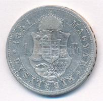 1891KB 1Ft Ag "Ferenc József / Fiume címer" T:2- patina
Hungary 1891KB 1 Forint Ag "...