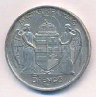 1939. 5P Ag "Horthy balra" T:1- patina, ph, kis karc
Adamo P8.2