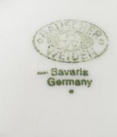 Bauscher Weiden Manufaktúra Bavaria osztrigás tányér, fehér mázas porcelán, Német Demokratikus Köztá...
