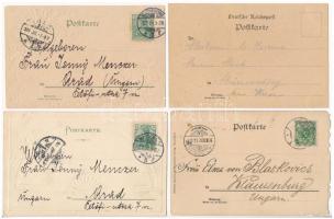 10 db RÉGI hosszú címzéses német szecessziós dombornyomott litho város képeslap vegyes minőségben / ...