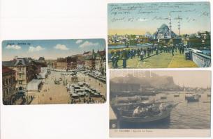 10 db RÉGI történelmi magyar és külföldi város képeslap vegyes minőségben / 10 pre-1945 historical H...