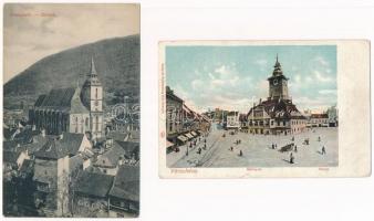 Brassó, Kronstadt, Brasov; 4 db régi képeslap / 4 pre-1945 postcards