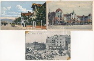 Pécs - 3 db régi képeslap / 3 pre-1945 postcards