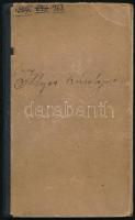 1929 Fényképes szolgálati cselédkönyv illetékbélyegekkel