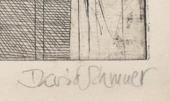 Schneuer, David (1905-1988): Müncheni éjszakai élet a 20-as években. Hidegtű, papír, jelzett. 25x20 ...