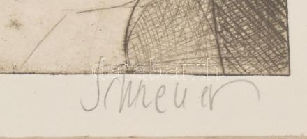 Schneuer, David (1905-1988): Müncheni éjszakai élet a 20-as években. Hidegtű, papír, jelzett. 25x20 ...