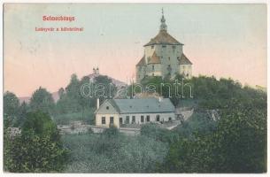 1909 Selmecbánya, Banská Stiavnica; Leányvár és kálvária. Grohmann kiadása 926. / castle and calvary (EK)