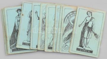 cca 1880 Mythologiai képek művelt közönség részére. Kártya pakli. 31 lappal, Komplett, tokkal