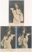 Hit, Remény, Szeretet - 3 db régi vallásos képeslap / Theological virtues: Faith, Hope, Charity - 3 pre-1905 religious postcards