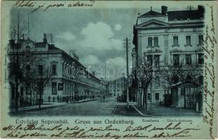 1899 (Vorläufer) Sopron, Erzsébet út, este, vendéglő
