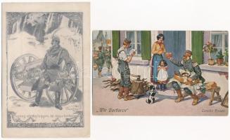 4 db RÉGI osztrák-magyar katonai képeslap / 4 pre-1945 K.u.k. military postcards