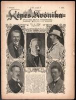 1919 Képes Krónika I. évf. 9. sz., 1919. dec. 2., a címlapon az antant által is elismert új kormány megválasztásának hírével (Huszár Károly miniszterelnök, Sir George Clerk, az antant küldöttje, stb.), fekete-fehér képekkel, 28 p.