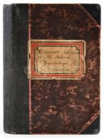1936-1943 Csátalja, Szommer Ádámné okleveles szülésznő jegyzőkönyve. Félvászon-kötés, kopott, borító...