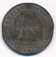 Franciaország 1856A 10c Br "III. Napóleon" portréoldalon "A" beütéssel (Annulé? ...