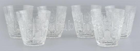 Ólomkristály vizes pohár 6db, hibátlan, m:8,5cm