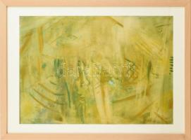B. Mikli Ferenc (1921-2013): Balatoni fények. Akvarell, pasztell, papír, jelzett, üvegezett fakeretben, 41×59 cm