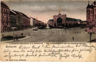 1903 Budapest VII. Központi (Keleti) pályaudvar, Csömöri út, villamos, Gazdasági gépek üzlete (fl)