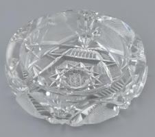 Ólomkristály hamutál, hibátlan, d:14cm