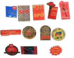 Ausztria 1998-2018. &quot;SPÖ Május 1.&quot; műgyantás fém jelvények (12xklf) T:1,1- Austria 1998-2018. &quot;SPÖ 1st mai&quot; synthetic resined metal badges (12xdiff) C:UNC,AU