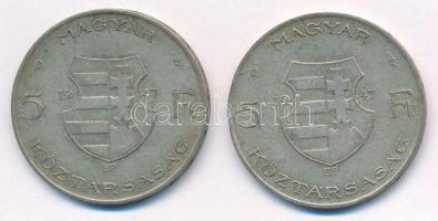 1947. 5Ft Ag "Kossuth" (2x) T:2-,3 Adamo F8.1