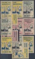 1936 Budapesti Vásár 13 db levélzáró