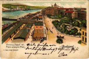 1900 Budapest V. Ferenc József tér (ma Széchenyi István tér). Ganz Antal 318. litho (fl)