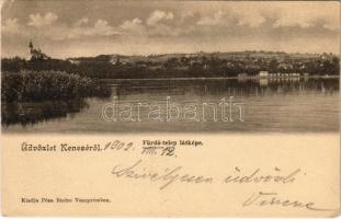 1902 Balatonkenese, Kenese; fürdő telepi részlet. Pósa Endre kiadása (EK)