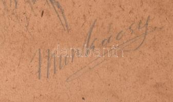 Munkácsy jelzéssel: Alakok. Ceruza, karton, sérült. 31x25,5 cm