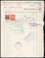 1932 Siófok, Magyar Kir. Lőporáruda Osváld István Siófok fejléces számla