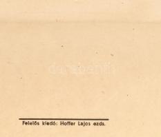 1944 Honvédelmi miniszter által kiadott nagyméretű bevonulási hirdetmény, hajtott