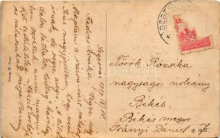 1917 Segesvár, Schässburg, Sighisoara; Arany csillag szálloda, Friedrich Ipsen és Társa cipő üzlete ...