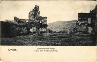 1904 Alvinc, Vintu de Jos; Martinuczi (Martinuzzi) vár romjai / castle ruins (EK)