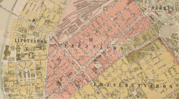 1903 Budapest székesfőváros térképe, rajzolta: Homolka József, kiadja: Eggenberger-féle könyvkereske...