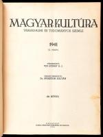 1941 Magyar Kultúra. Fél évfolyam. 13-24. sz. Félvászon-kötésben.