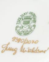 Zsolnay ciklámen mintás váza, kézzel festett, jelzett kis kopásnyomokkal, m: 27cm