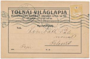 1916 Tolnai Világlapja kiadóhivatal reklámja. Budapest VII. Dohány utca 12. / Hungarian publishing house advertisement card (EK)