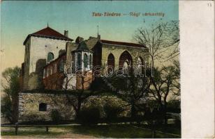 1921 Tata, Tata-Tóváros; Régi várkastély. Lindenberg Adolf kiadása (kis szakadás / small tear)