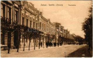 Zimony, Semlin, Zemun; Hauptgasse / Fő utca. D. M. Levy kiadása / main street