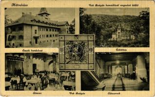 1943 Mátraháza (Gyöngyös), Vak Bottyán honvédtiszti magaslati üdülő, északi homlokzat, üdülőház, étterem, belső, előcsarnok (kis szakadás / small tear)