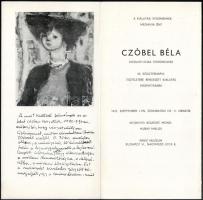 cca 1960-90 Czóbel Béla kiállítási katalógusok, meghívók, újságcikk, össz. 6 db, részben foltos