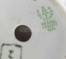 Hollóházi gém kézzel festett, jelzett hibátlan 20cm