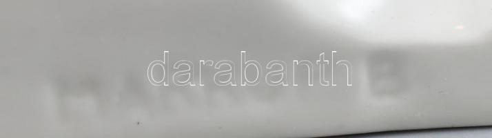 Herendi leopárd figura, terv: Markup Béla, kézzel festett, jelzett, hibátlan, h: 20 cm