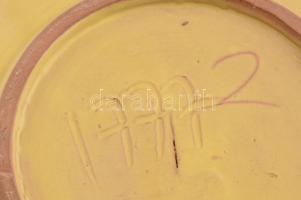 Retro mázas kerámia tál d: 27cm