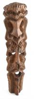 Afrikai faragott fa fali maszk, h: 37cm