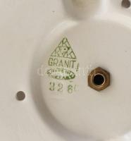 Négy darab gránit porcelán foglalatos fali vagy menyezeti lámpa, Jelzettek 17 cm 20 cm