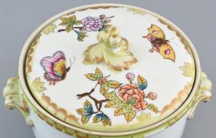 Herendi keksztartó, hausmahler festett (nem gyári) jelzett benyomott Herend, kopásnyomokkal, m:18cm